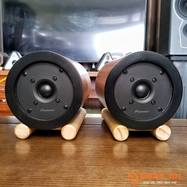 Cặp Loa Treble Pioneer P03 Lắp Vỏ Gỗ Hình Trụ