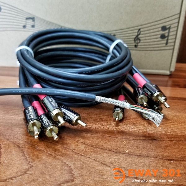 Bộ Dây AV Hitachi 6 Lõi Chống Nhiều Hàng Nhật Bãi Xịn - Dài 1m