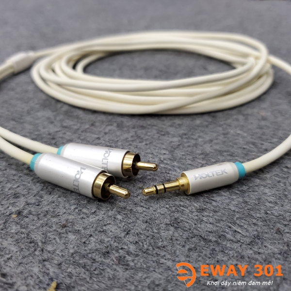 Dây 3.5mm ra 2 AV HOLTEK Chuẩn Hi-End Dài 2m