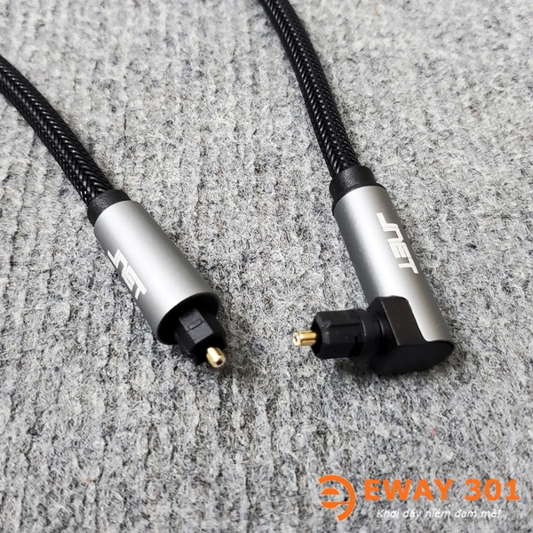 Dây Quang Học Optical JNET 1 Đầu Vuông Góc 1 Đầu Thẳng - Dài 2m