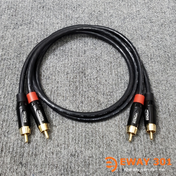 Cặp Dây Tín Hiệu Âm Thanh 2 AV ra 2 AV Hitachi Bãi Nhật - Dài 1m