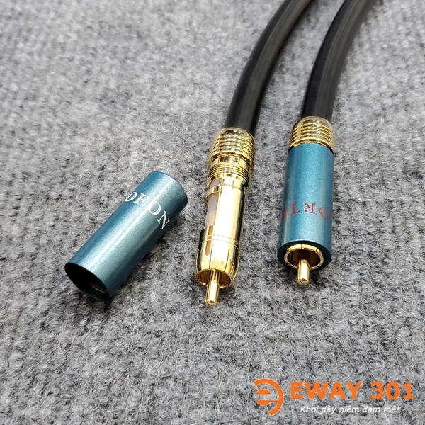 Dây Tín Hiệu 2 AV/RCA ra 2 AV/RCA ORTOFON Dây Đen 10 Lớp Bảo Vệ Chống Nhiễu