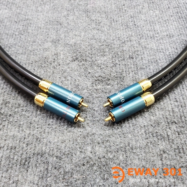 Dây Tín Hiệu 2 AV/RCA ra 2 AV/RCA ORTOFON Dây Đen 10 Lớp Bảo Vệ Chống Nhiễu