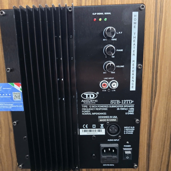 Mẫu Loa Sub Âm Trầm SUB-12TD+ - TD Acoustic