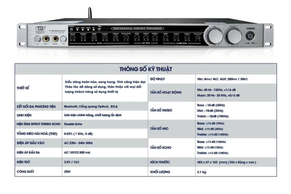 Vang cơ TD Acoustic T-6 MAXIMUM