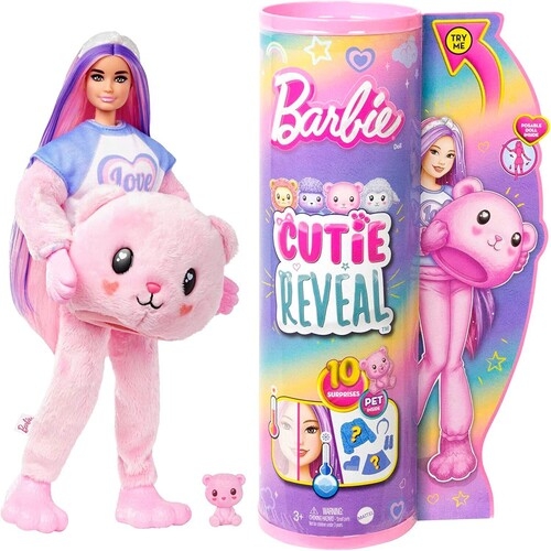 Mattel Barbie Cutie Reveal Cozy Cute Tees Barbie with Teddy