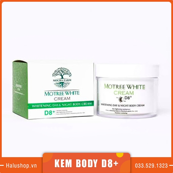 Kem body sữa trà D8+ Motree White