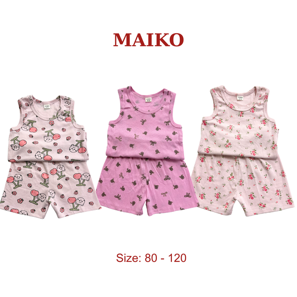 [COMBO 3 BỘ] cotton Ba lỗ Bé Gái từ 1 - 5 tuổi