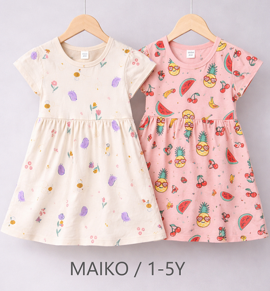 [COMBO 2 VÁY] COTTON BÉ GÁI TỪ 1-5 TUỔI