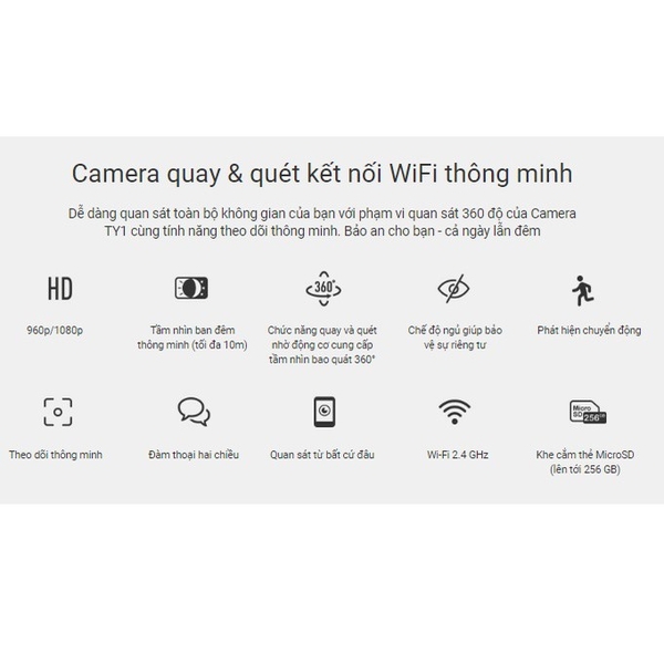 Camera IP Wifi EZVIZ TY1 1080P