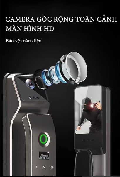 Khóa Thông Minh Nhận Diện Khuôn Mặt Face ID - 3D | EL928 PB