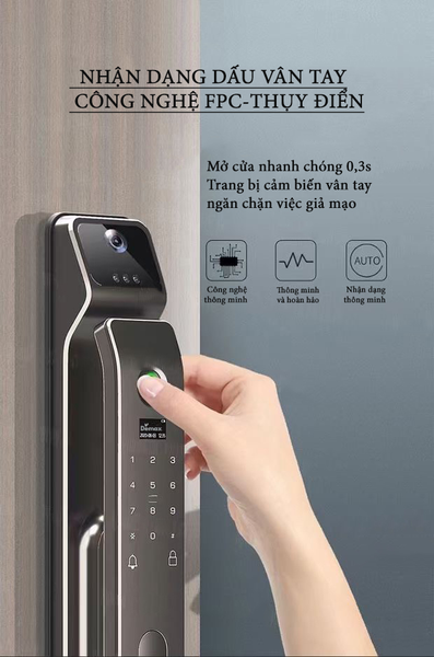 Khóa Thông Minh Nhận Diện Khuôn Mặt Face ID - 3D | EL928 PB