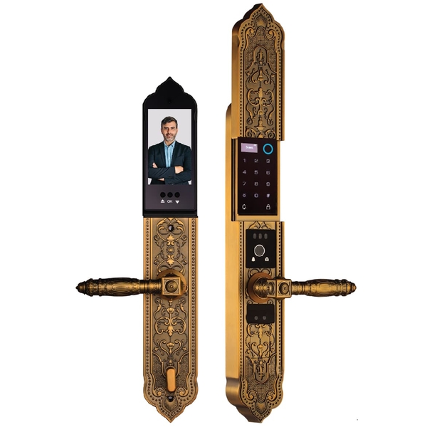 Khóa Biệt Thự Tân Cổ Điển FaceId 3d - EL9882 GB BRASS