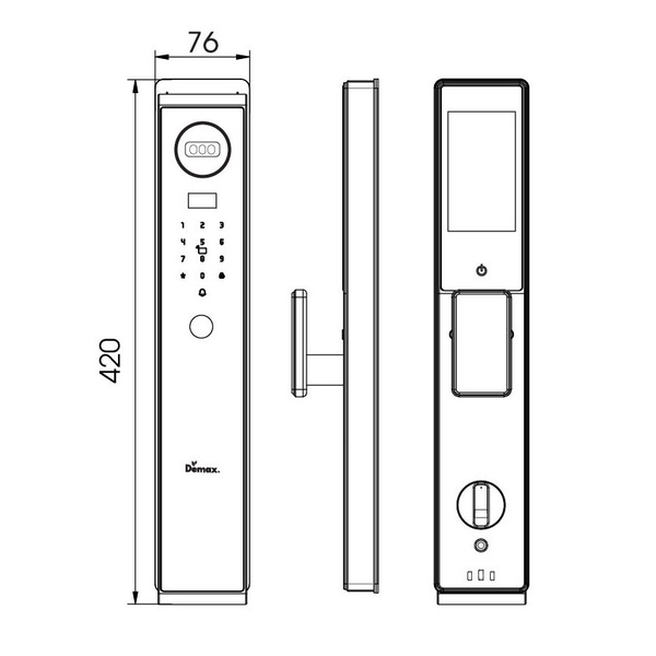 Khóa Thông Minh Nhận Diện Khuôn Mặt Face ID - 3D | EL-C999 BN Loại Không Remote