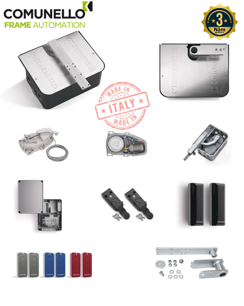 Bộ Động Cơ Cổng Âm Sàn Comunello EAGLE350 24VDC - 600 Kg/Cánh