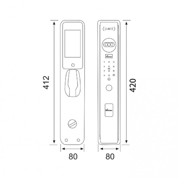 Khóa Thông Minh Nhận Diện Khuôn Mặt Face ID - 3D | EL912 AG Loại Không Remote