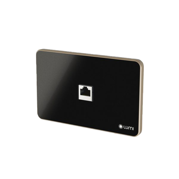 Ổ cắm mạng Luso viền thẳng champagne