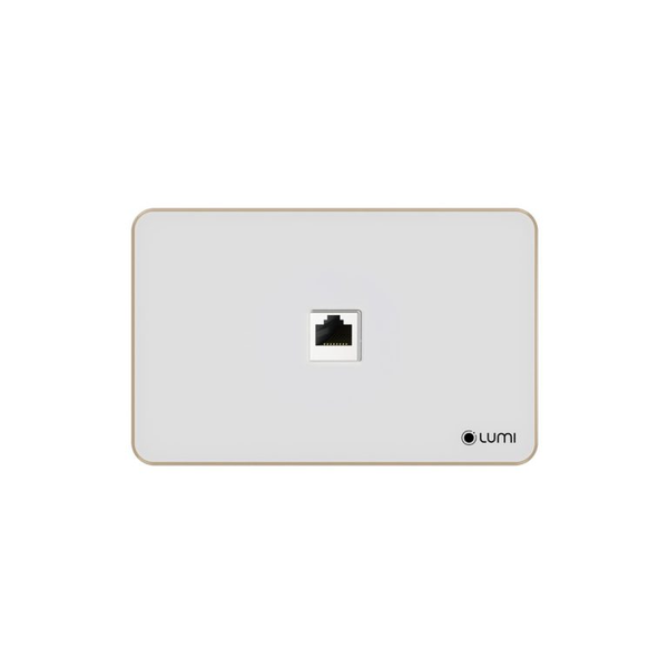 Ổ cắm mạng Luso viền thẳng champagne