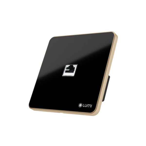 Ổ cắm mạng Luso viền thẳng champagne