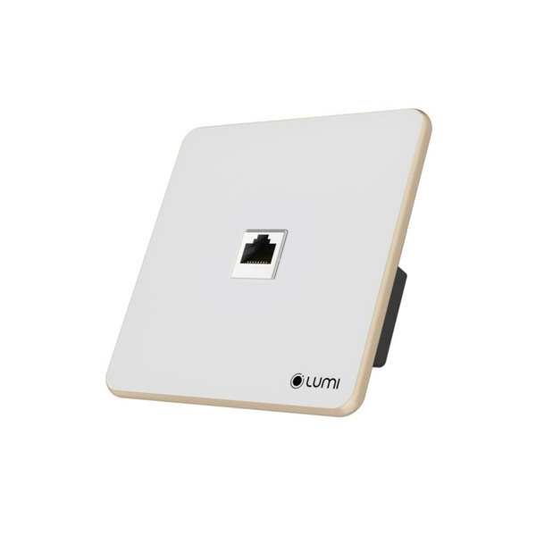 Ổ cắm mạng Luso viền thẳng champagne