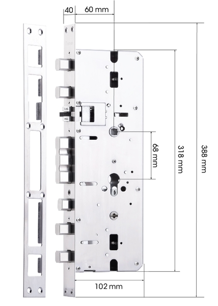 Thân Khoá Đặc Biệt Dùng Cho Khóa Đại Sảnh Biệt Thự 6068-102 MM