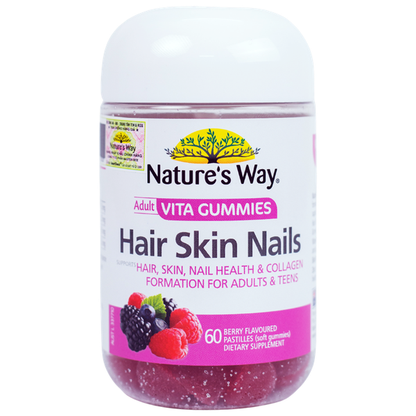 Nature's Way Adult Vita Gummies Hair Skin Nails 60 viên/lọ