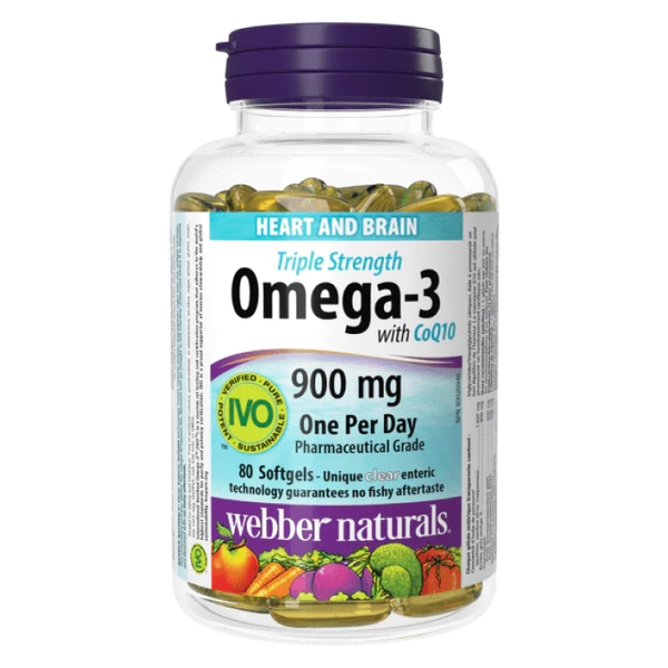 Webber Triple Strength Omega-3 900mg + CoQ10 (80 viên)