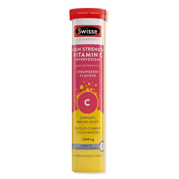 Viên sủi Vitamin C SWISSE Ultiboost High Strength Vitamin C Effervescent (Hộp 20 viên)