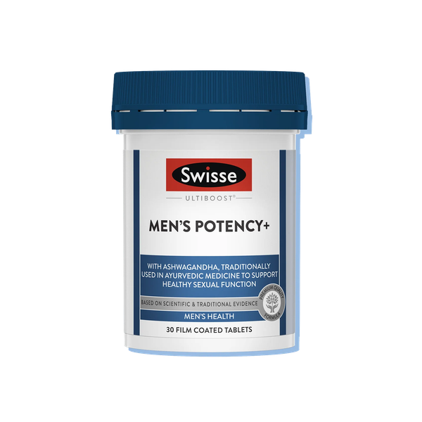 Viên uống SWISSE Ultiboost Men's Potency+ hỗ trợ Sức khỏe sinh sản Nam (Hộp 30 viên)