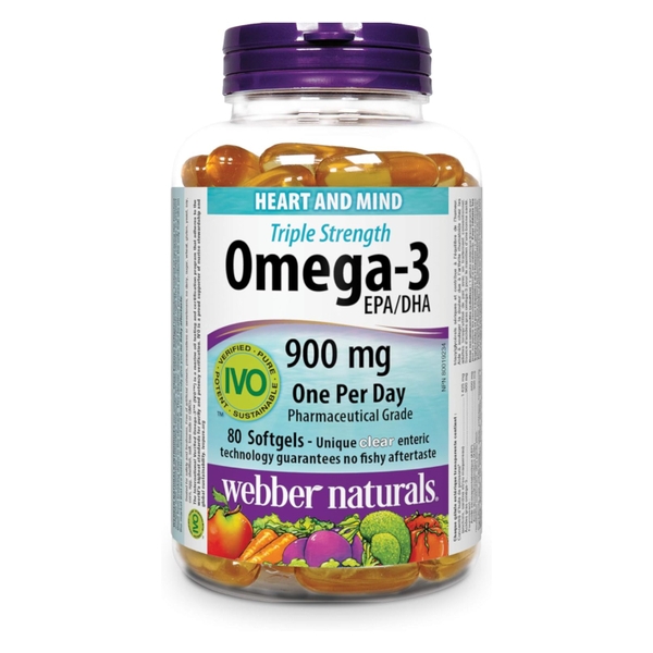 Webber Natural Triple Strength Omega - 3 900mg EPA/DHA