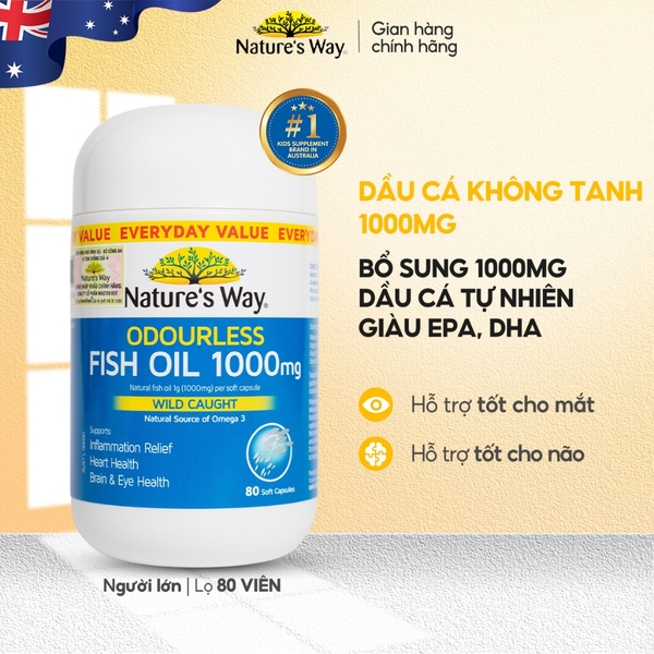 Nature’s Way Odourless Fish Oil 1000mg