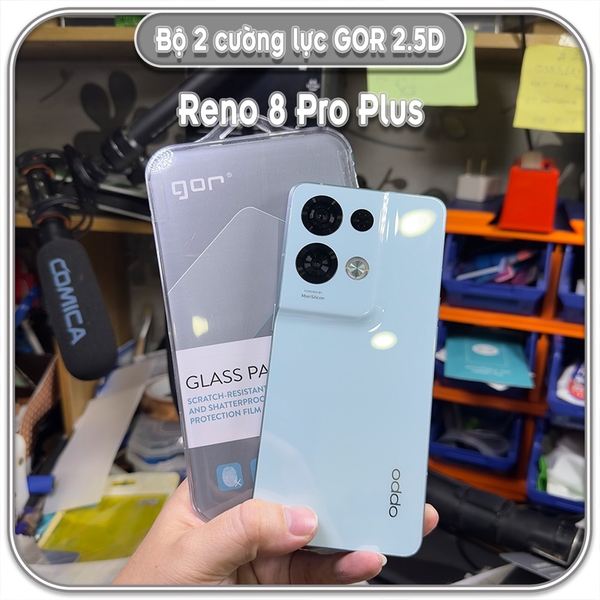 Cường lực Reno 8 Pro Plus, GOR trong 2.5D bộ 2 miếng