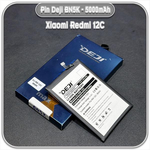 Batteria Premium 5000 MAh Per Xiaomi Redmi 12C | Ricambio BN5K Di Qualità | Ioni Di Litio Con Protezione Da Sovraccarico