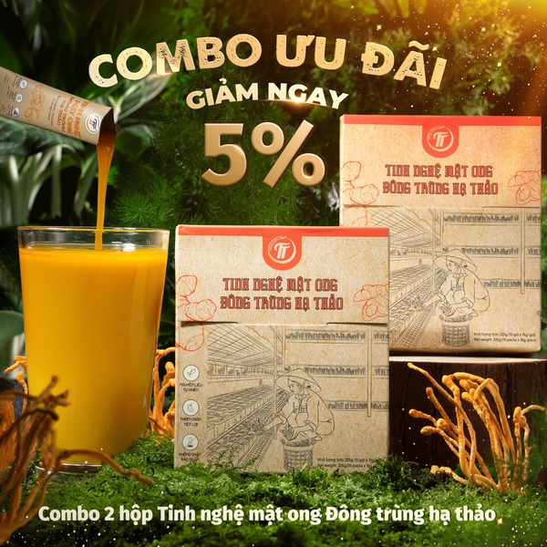 COMBO 2 TINH NGHỆ MẬT ONG ĐÔNG TRÙNG HẠ THẢO