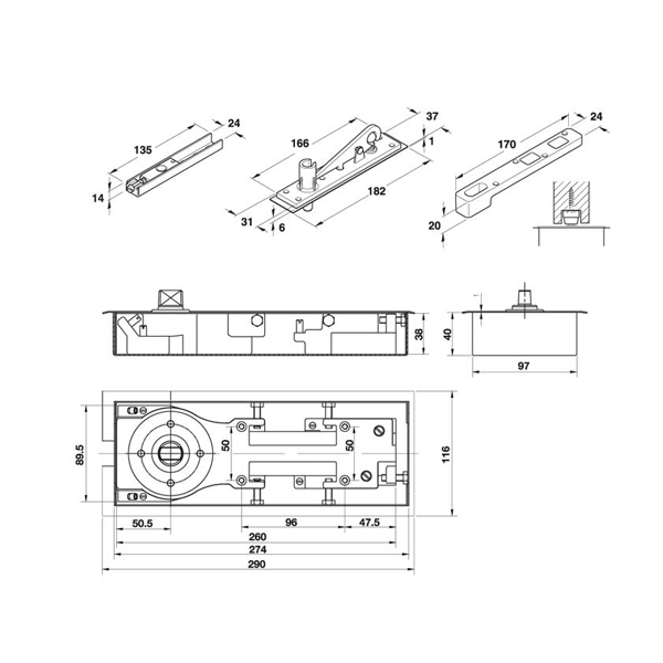 BẢN LỀ SÀN DIY 100KG - 499.30.117 | HAFELESALE.COM.VN Bản Lề Sàn Diy 100Kg - 499.30.117 | Hafelesale.Com.Vn