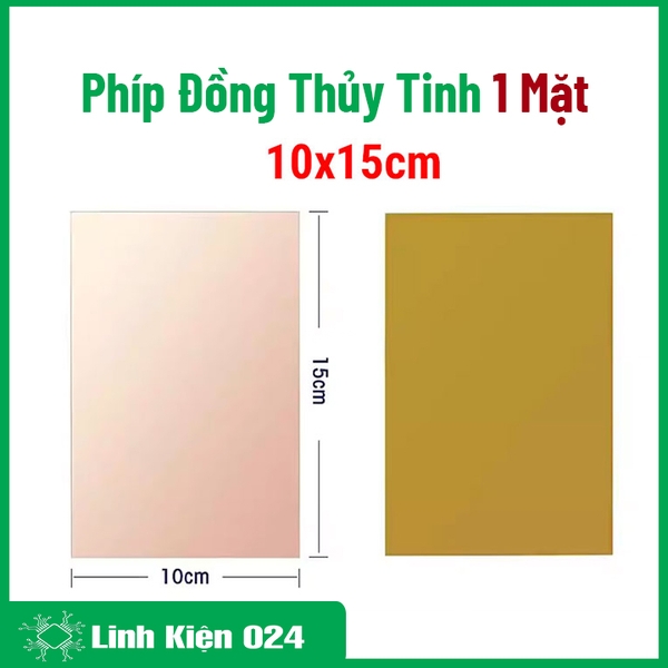 Phíp Đồng Thủy Tinh 1 Mặt 10x15cm 1.6mm