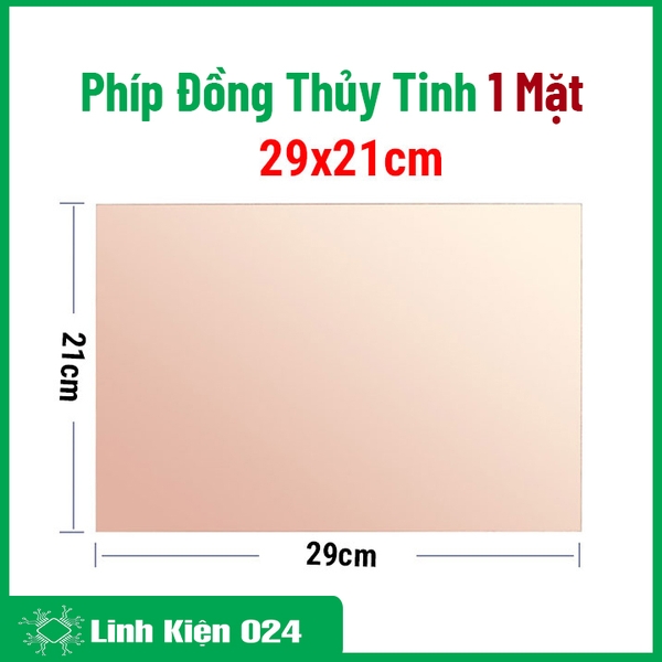 Phíp Đồng Thủy Tinh 1 Mặt 1.6mm A4 29x21cm