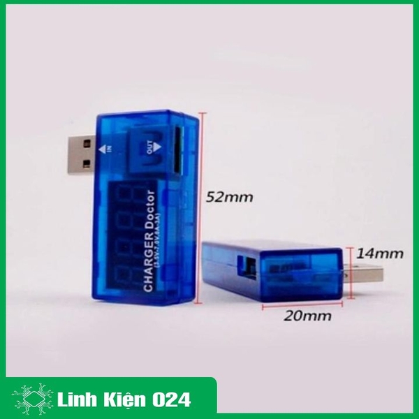 Test điện thoại, sạc dự phòng - USB đo dòng đo áp V1 (K2I1)