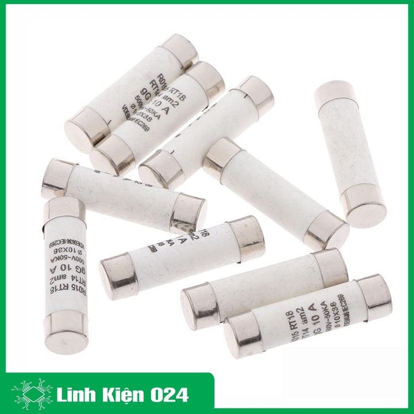 Hộp 20 Cầu Chì Sứ 10x38mm (Xịn) - 10A