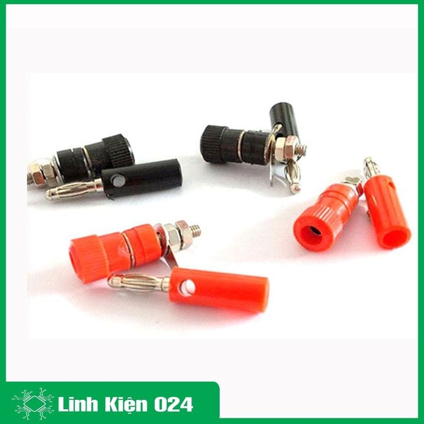 Combo 8 Jack Nối JS90 Và Bắp Chuối ( 2 JS90 Đỏ, 2 JS90 Đen, 2 Bắp Chuối Đỏ, 2 Bắp Chuối Đen )