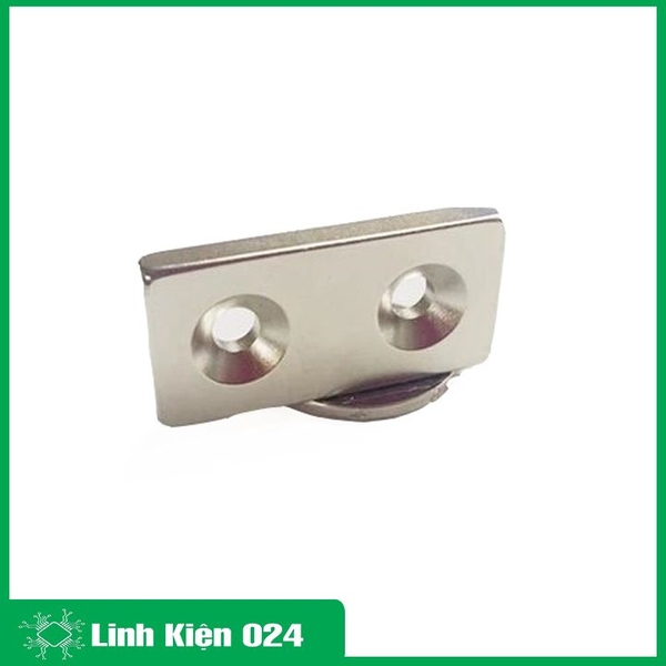Nam Châm 40x20x5mm Hai Lỗ Siêu Khỏe