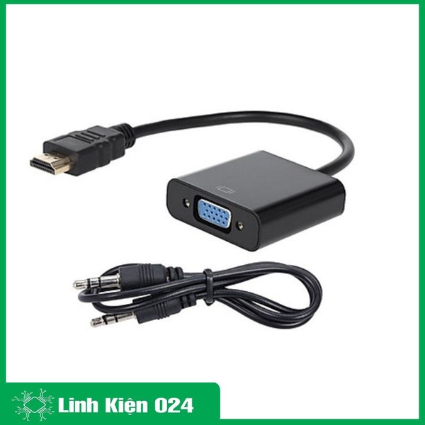 Cáp Chuyển HDMI To VGA Có Âm Thanh