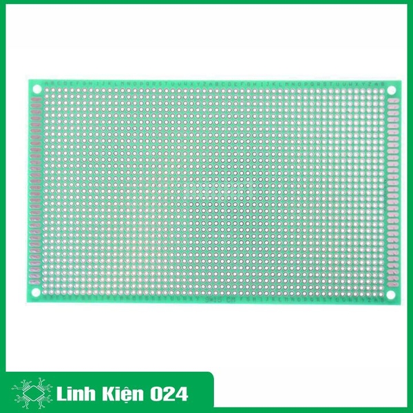 Phíp Đồng Đục Lỗ 2 Mặt PCB Xanh Dày 1.6mm - 9x15cm