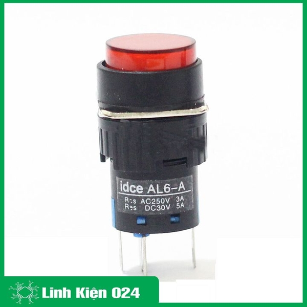 Nút Nhấn Đề 16mm-220VAC AL6- M Nhấn Nhả Có Đèn