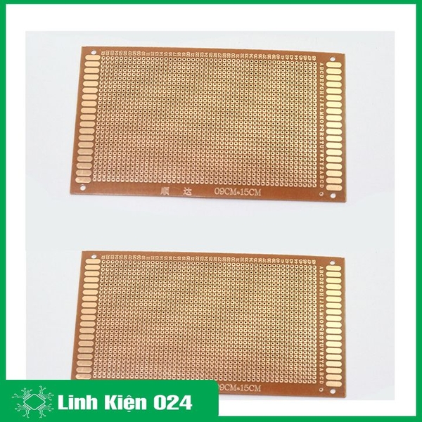 Phíp Đồng Lỗ - Bảng Mạch Đục Lỗ Sẵn PCB Nâu - Kích Thước 9x15MM