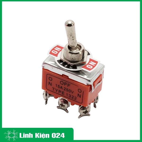 Công Tắc Gạt Đảo Chiều Động Cơ 1322 6 Chân 250VAC-15A - Combo 2 chiếc