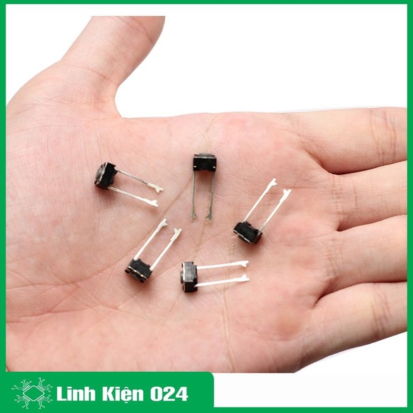 Nút Nhấn 2 Chân Vuông Đen 6x6x5mm - 1 Chiếc (K2C14-2)