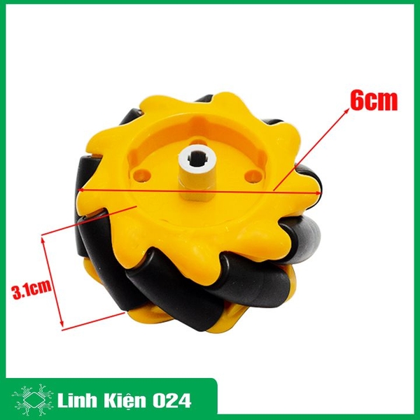 Bánh Xe Mecanum Omni Xe Thông Minh 80mm