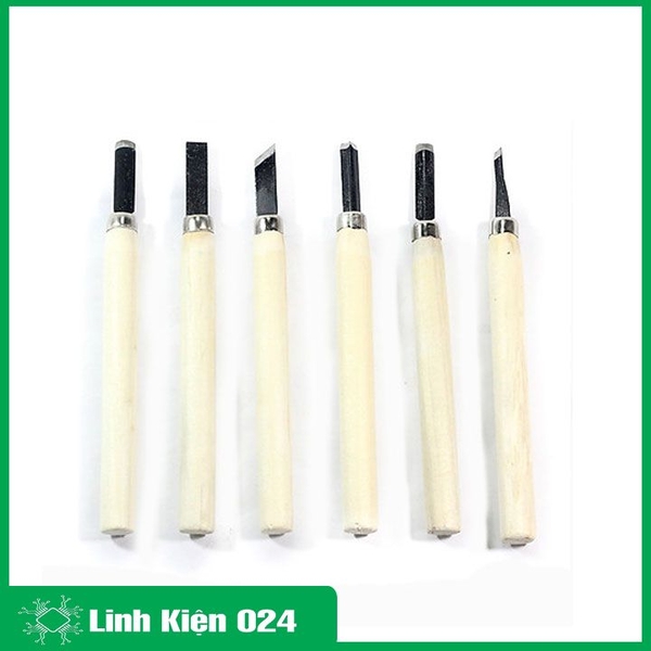 Bộ Dao Tiện Cán Gỗ 6 Chiếc