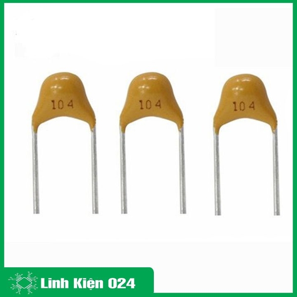 Gói 50 Con Tụ Gốm Vàng 50V Loại Tốt - 104 (0,1uf)